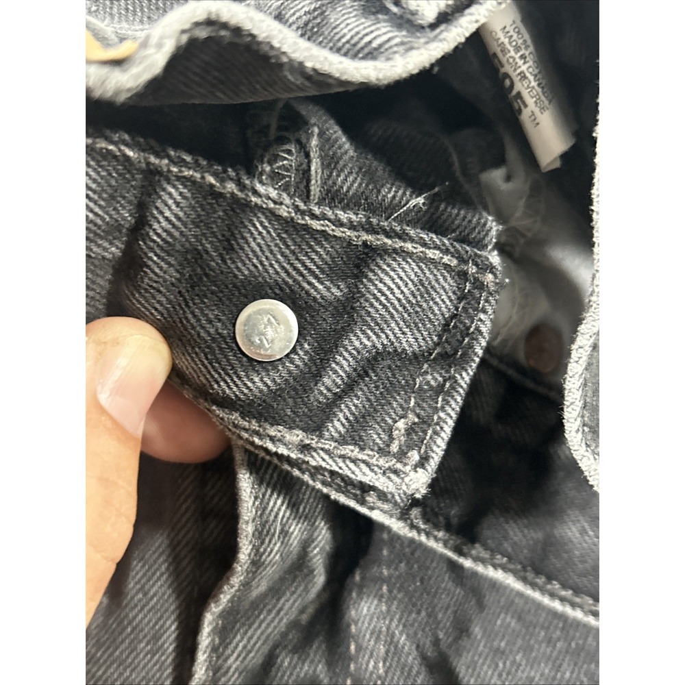 Vintage Levis Jeans Mens 31x30 (Fits 29x29) Faded Black 505 Red Tab Canada 1990s - Picture 4 of 15